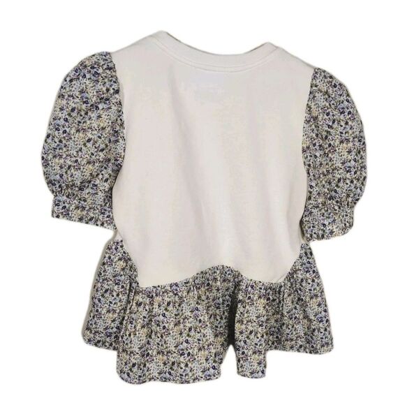 Hyacinth House Womens Cottagecore Romantic Puff Sleeve Peplum Top XS Floral - Picture 5 of 9